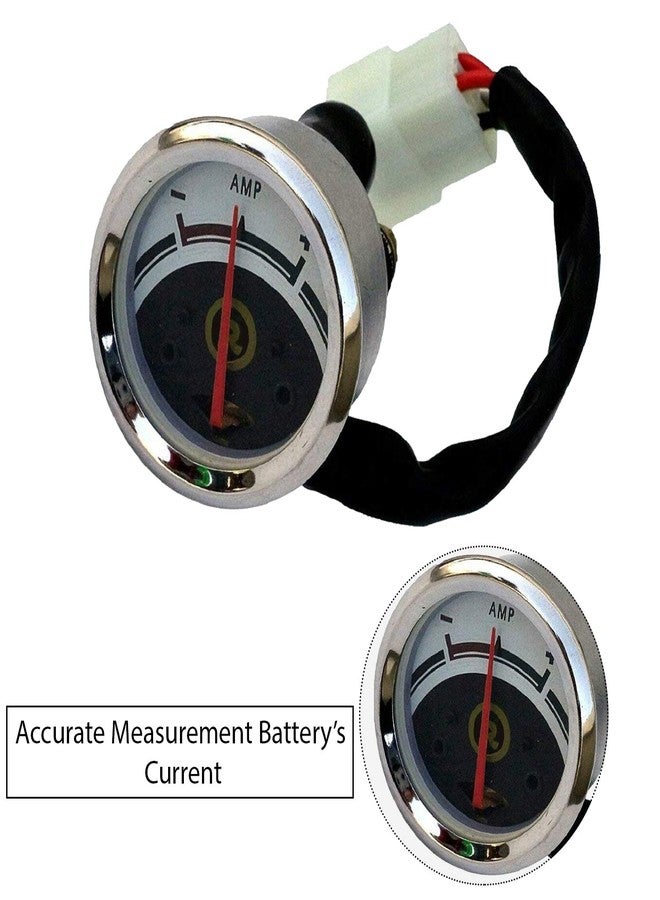 Topbird TBRE-700 Amp Reading Analog Ampmeter Bike Ampere Gauge Meter Compatible with Bullet Classic Electra and Standard 350cc and 500cc Motorcycles (1X Ampere Meter) - Image 3